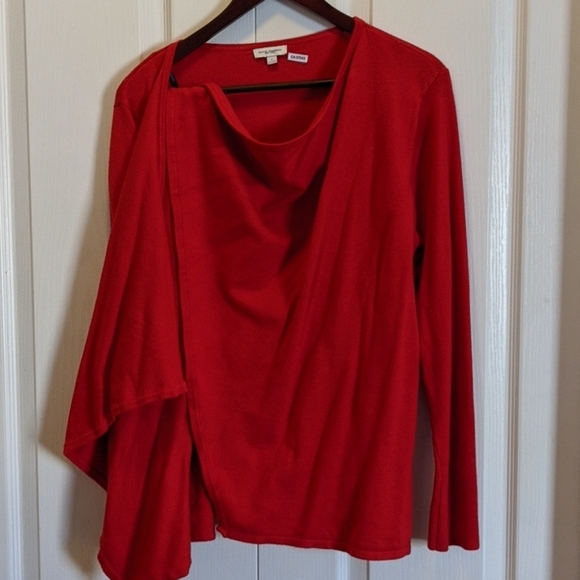 3/$20 Olivia Warren drape front cardigan - Picture 2 of 7